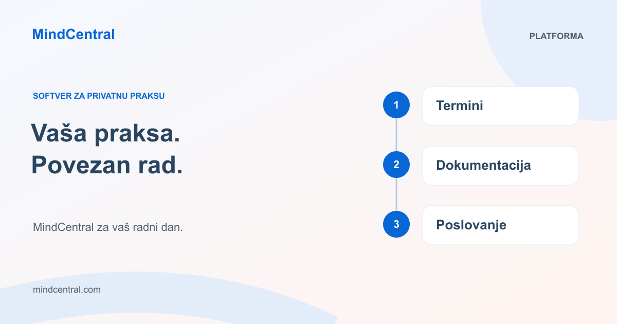 Prezentacija MindCentral-a: termini, dokumentacija i poslovanje