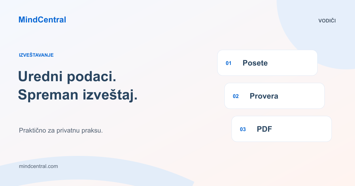 Kvartalni izveštaji: završene posete, provera podataka i PDF izveštaj