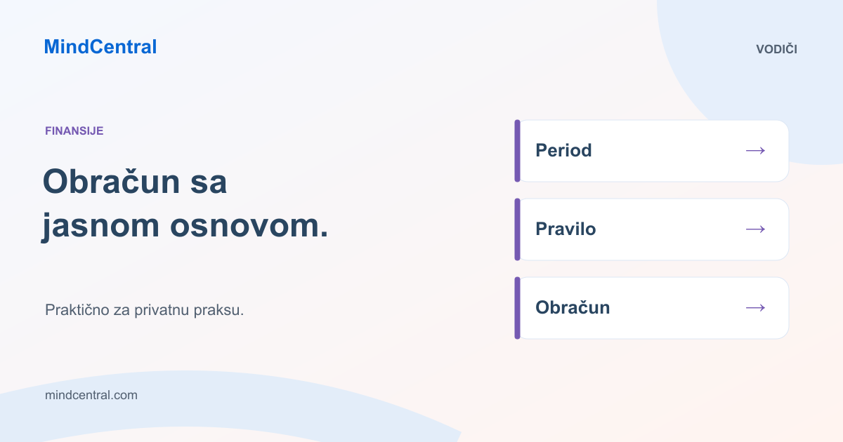 Obračun saradnika: period, pravilo i obračun